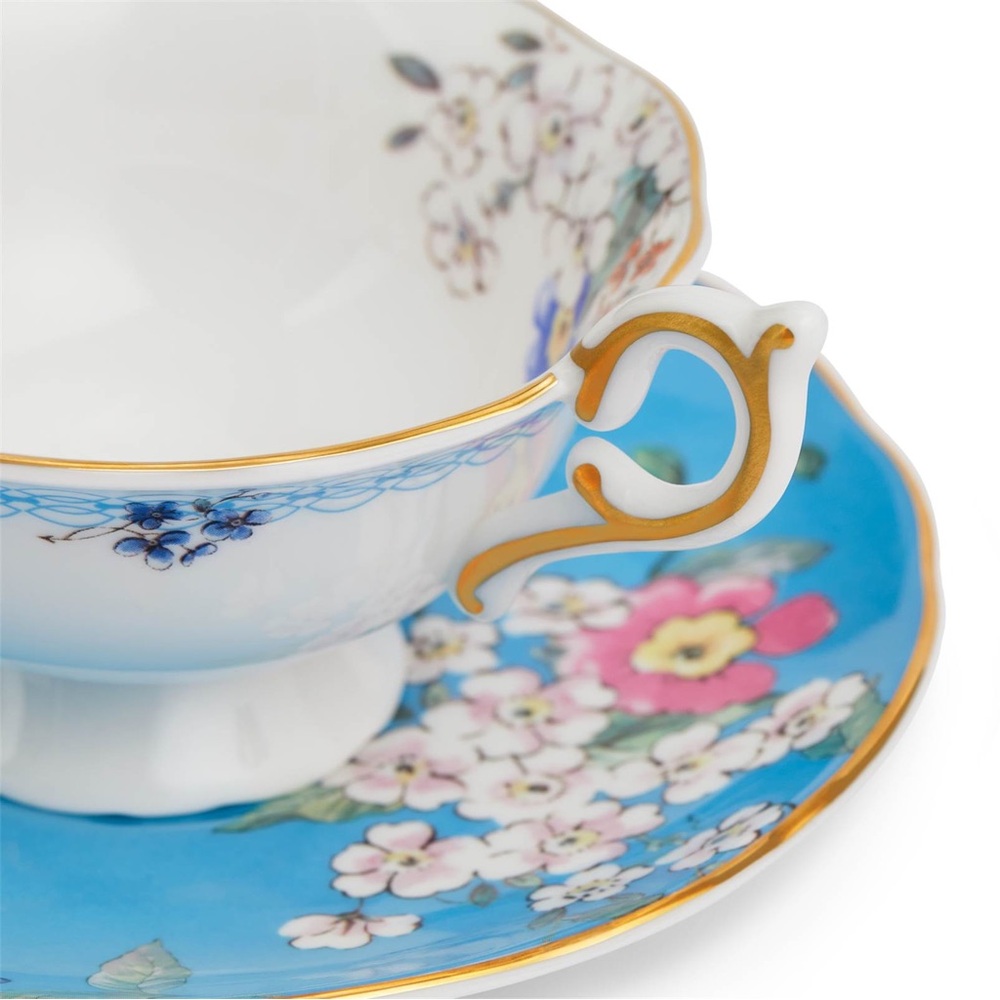 WEDGWOOD WONDERLUST APPLE BLOSSOM TEACUP & SAUCER SET NEW - Picture 3 of 9